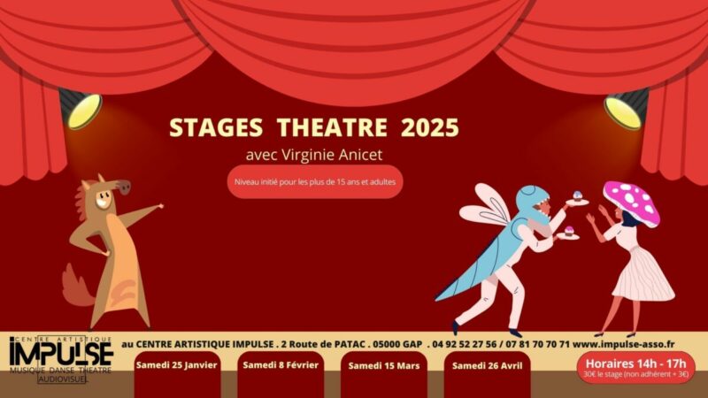 Affiche Stages de Théâtre Impulse 2025