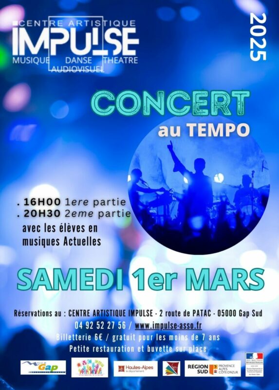 Affiche Concert Impulse au Tempo de Gap 2024